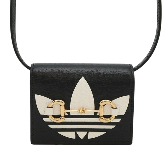 Pre-Loved Gucci Adidas Leather Horsebit Wallet on Strap - Picture 1 of 11